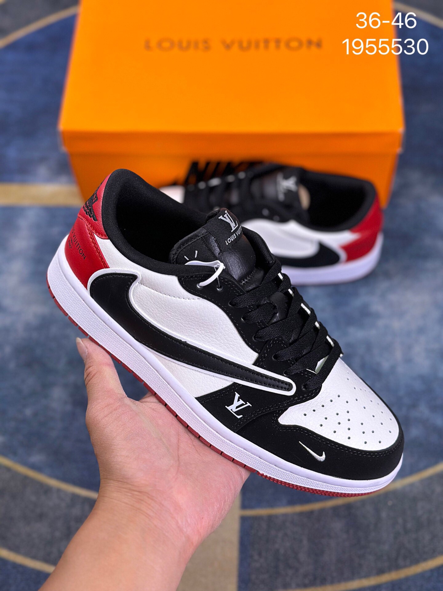 Louis Vuitton x Nike Collaborative Low-Top Sneakers