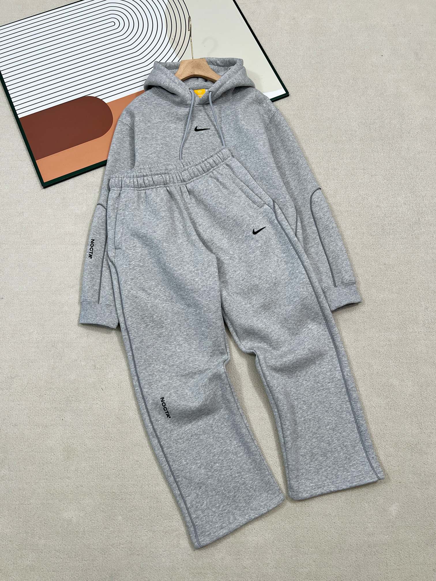 Nike NOCTA Co-Branded Gray Hoodie & Sweatpants Set