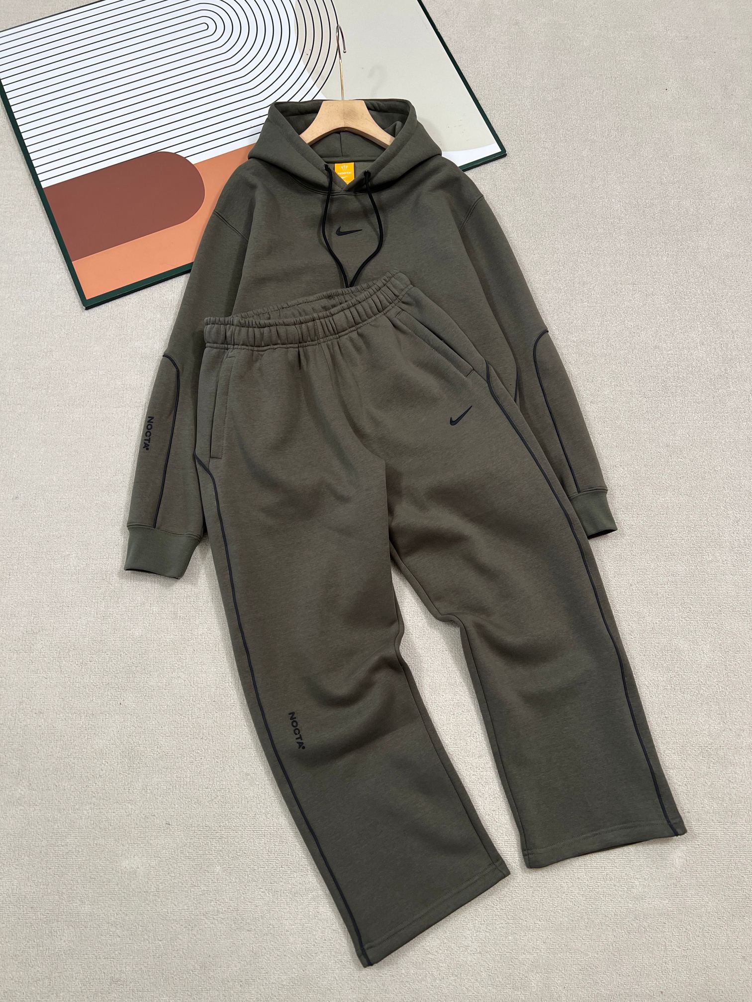 Nike NOCTA Co-Branded Gray Hoodie & Sweatpants Set - Image 3