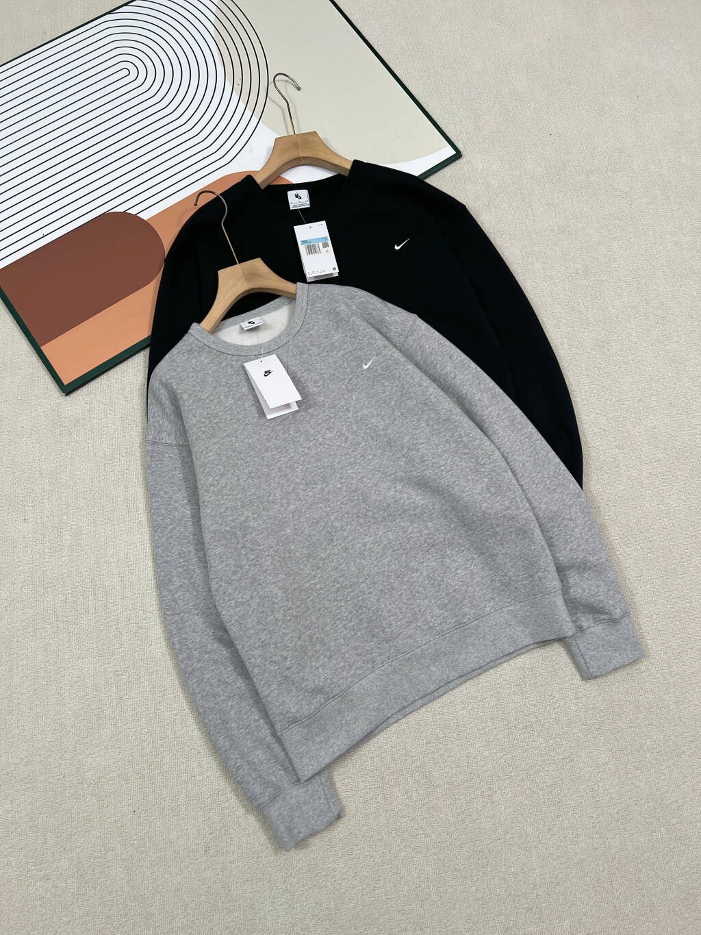 Nike Solo Swoosh Black Crewneck Sweatshirt & Jogger Pants Set - Image 5