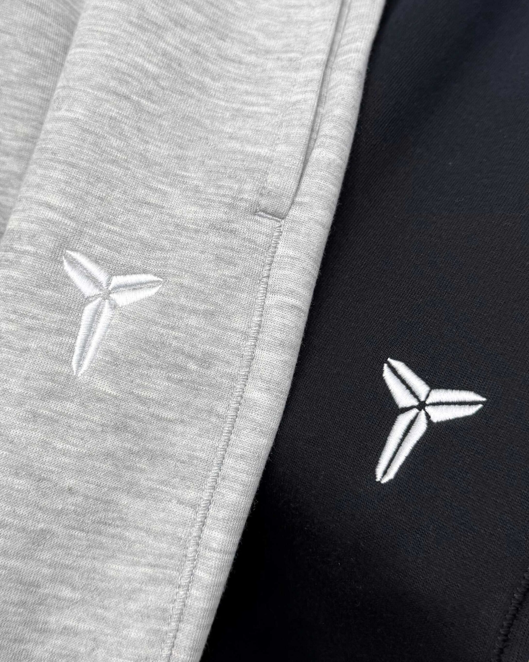 Nike Kobe Collection Gray/Black Two-Tone Embroidered Logo Wide-Leg Jogger Pants - Image 7