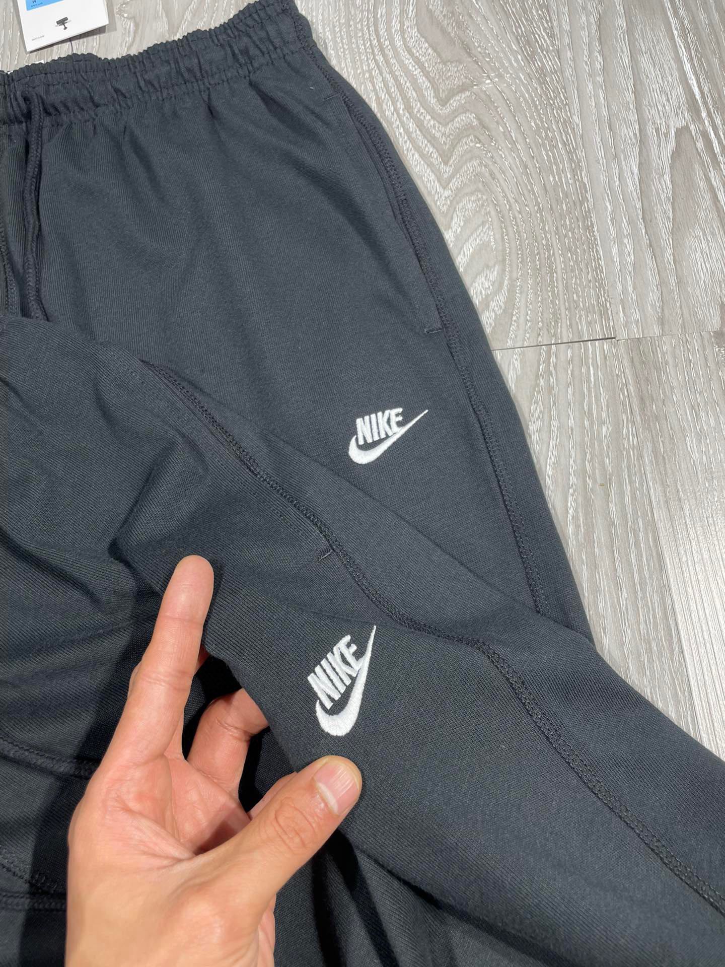 Nike Swoosh Subtle Texture Black Cuffed Jogger Pants - Image 3