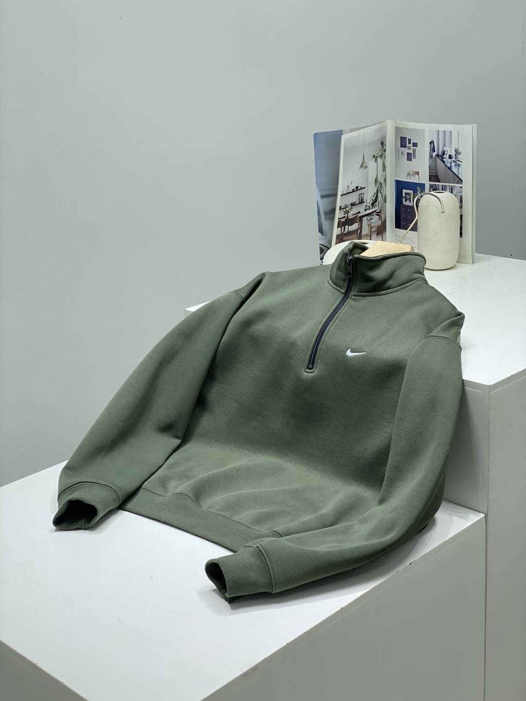 Nike Half-Zip Tracksuit Set (Black/Grey) - Image 3