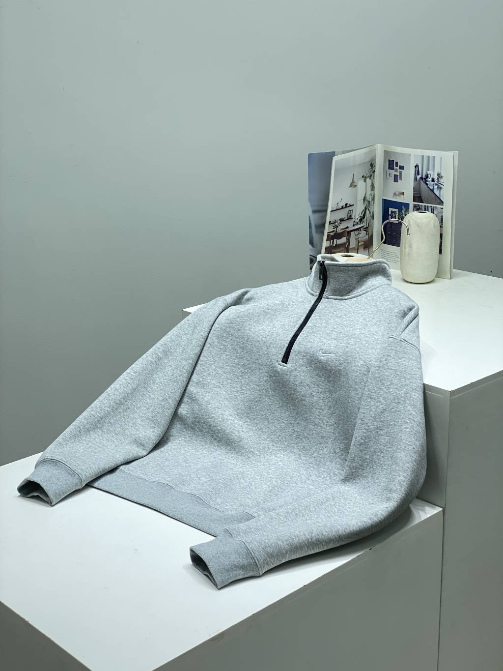 Nike Half-Zip Tracksuit Set (Black/Grey) - Image 4